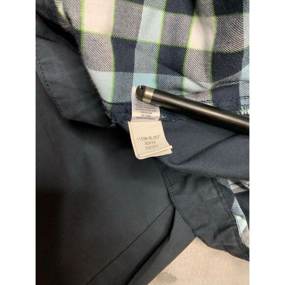 Bonobos Pants Men's 35x34 Blue Plaid Lined Pockets Washed Chinos Cotton Zipfly - Picture 9 of 14